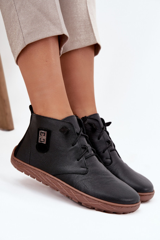 Piel zapatos Barefoot Femenino Con decoraciones Detalem Zazoo 30072 de color negro Piel zapatos Barefoot Femenino Con decoraciones Detalem Zazoo 30072 de color negro