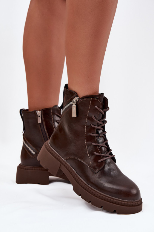 Piel botines de trabajo Femenino calentamiento Big Star SS274453 color marrón Piel botines de trabajo Femenino calentamiento Big Star SS274453 color marrón