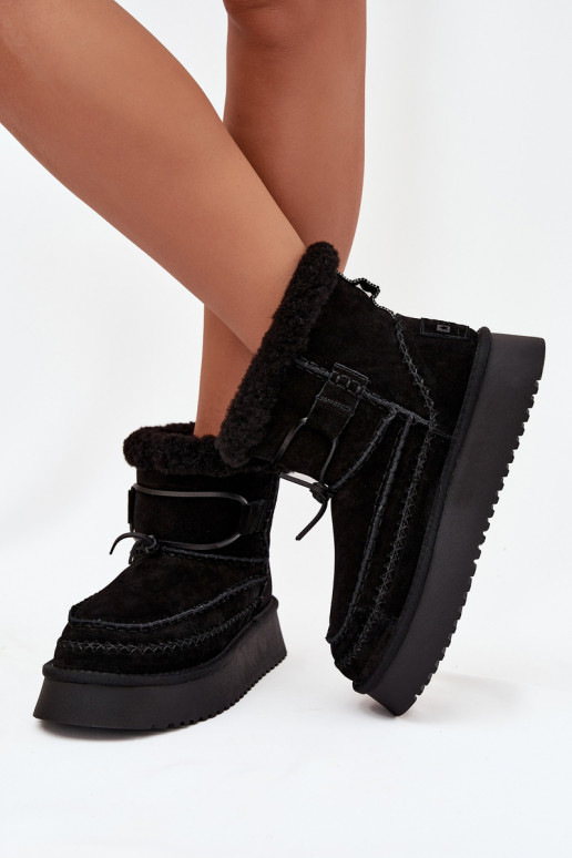 de gamuza Botas de nieve Femenino Con decoracionesi Przeszyciami Big Star SS274372 de color negro de gamuza Botas de nieve Femenino Con decoracionesi Przeszyciami Big Star SS274372 de color negro