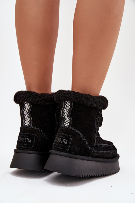 de gamuza Botas de nieve Femenino Con decoracionesi Przeszyciami Big Star SS274372 de color negro de gamuza Botas de nieve Femenino Con decoracionesi Przeszyciami Big Star SS274372 de color negro