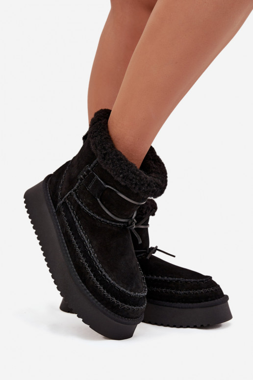 de gamuza Botas de nieve Femenino Con decoracionesi Przeszyciami Big Star SS274372 de color negro de gamuza Botas de nieve Femenino Con decoracionesi Przeszyciami Big Star SS274372 de color negro