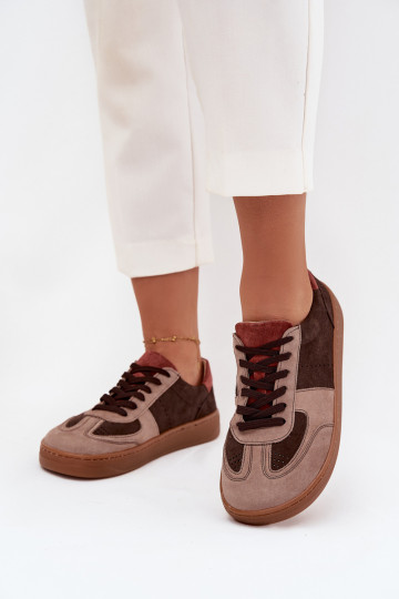 Piel de gamuza Zapatillas modelo zapatos. Barefoot Femenino Zazoo N1277 color marrón 2