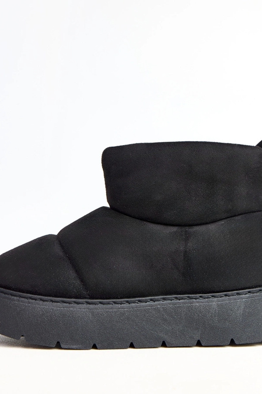 Botas de nieve forradas, negras, con... Botas de nieve forradas, negras, con...