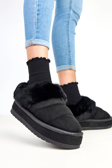 Botas de nieve cortas, negras, forradas de piel, Almeida 2