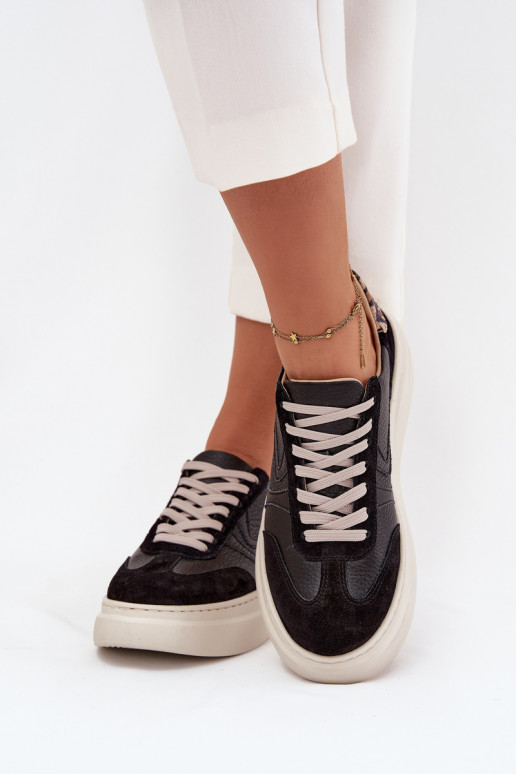 Piel Zapatillas modelo zapatos. Femenino con una plataforma con estampados de piel de leopardo Zazoo N1263 de color negro Piel Zapatillas modelo zapatos. Femenino con una plataforma con estampados de piel de leopardo Zazoo N1263 de color negro