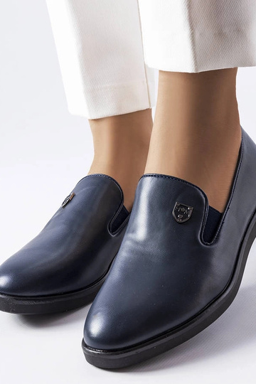 Mocasines azul marino lisos...