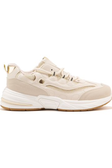 beige mujer zapatos deportivos sobre una suela gruesa 2