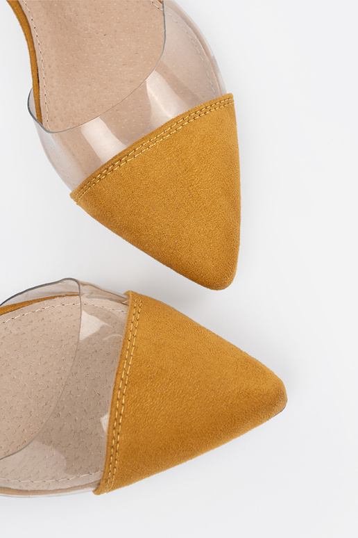 Colores mostaza sandalias z zakrytymi palcami