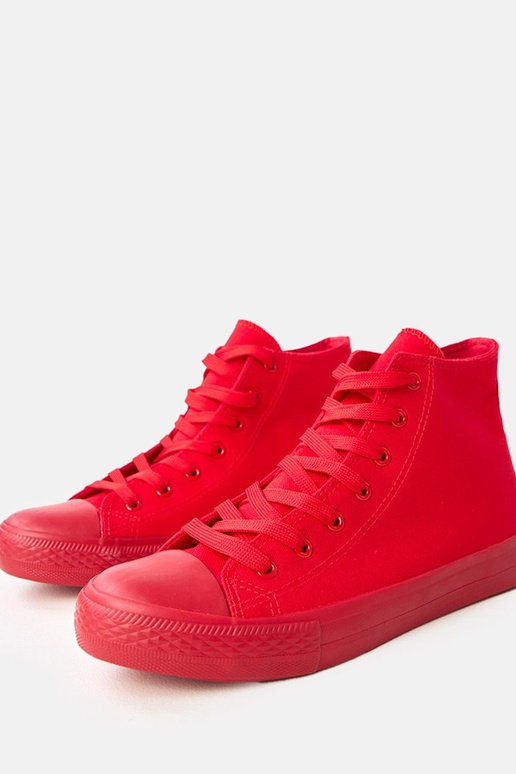 Zapatillas deportivas altas rojas...