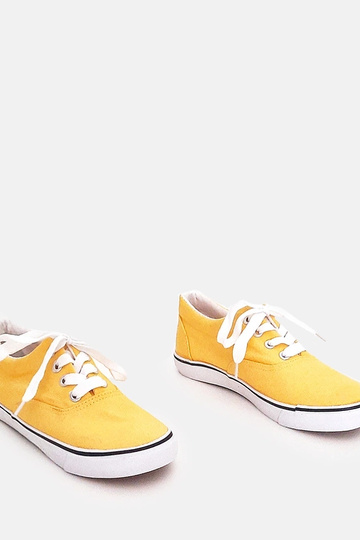 Zapatillas deportivas amarillas para niños con cordones Bollis