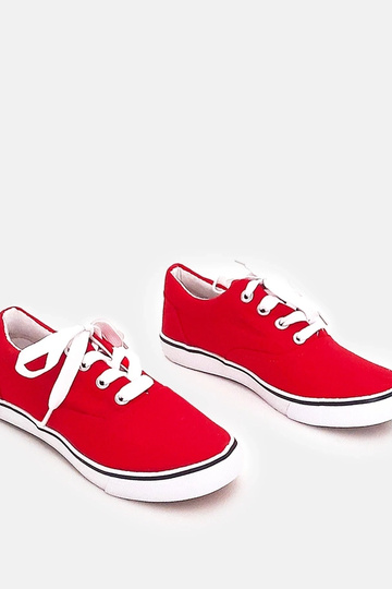 Zapatillas deportivas rojas para niños con cordones Bollis 2