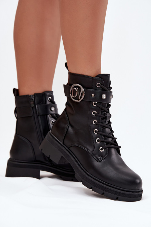 Botas de trabajo térmicas para mujer con detalles decorativos, color negro, Talyssa Botas de trabajo térmicas para mujer con detalles decorativos, color negro, Talyssa