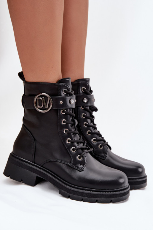 Botas de trabajo térmicas para mujer con detalles decorativos, color negro, Talyssa Botas de trabajo térmicas para mujer con detalles decorativos, color negro, Talyssa