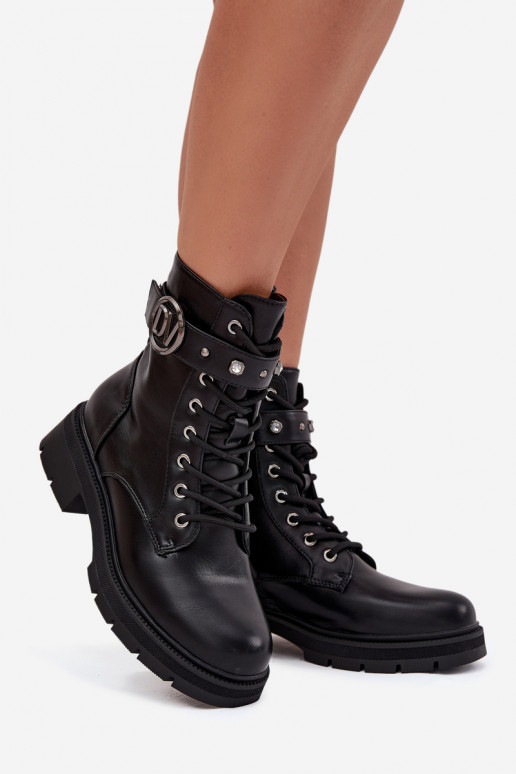 Botas de trabajo térmicas para mujer con detalles decorativos, color negro, Talyssa Botas de trabajo térmicas para mujer con detalles decorativos, color negro, Talyssa