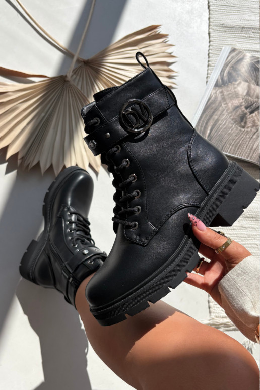 Botas de trabajo térmicas para mujer con detalles decorativos, color negro, Talyssa Botas de trabajo térmicas para mujer con detalles decorativos, color negro, Talyssa