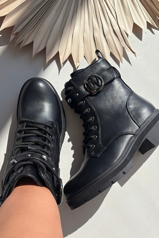 Botas de trabajo térmicas para mujer con detalles decorativos, color negro, Talyssa Botas de trabajo térmicas para mujer con detalles decorativos, color negro, Talyssa