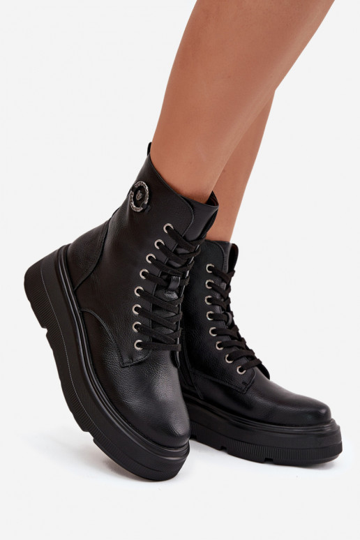 botas de trabajo para mujer con tobillo acolchadas y plataforma con detalles decorativos Vinceza 16513 color negro botas de trabajo para mujer con tobillo acolchadas y plataforma con detalles decorativos Vinceza 16513 color negro