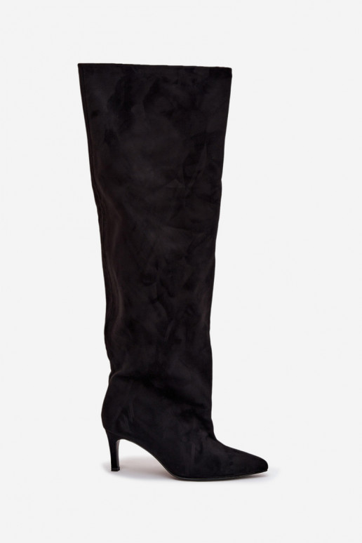 botas de mujer con tacones finos Un modelo convincente de color negro Tiene quevilla botas de mujer con tacones finos Un modelo convincente de color negro Tiene quevilla