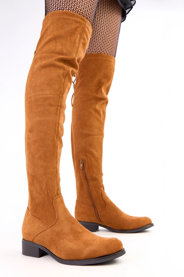 Botas altas marrones con suela plana, Heloren