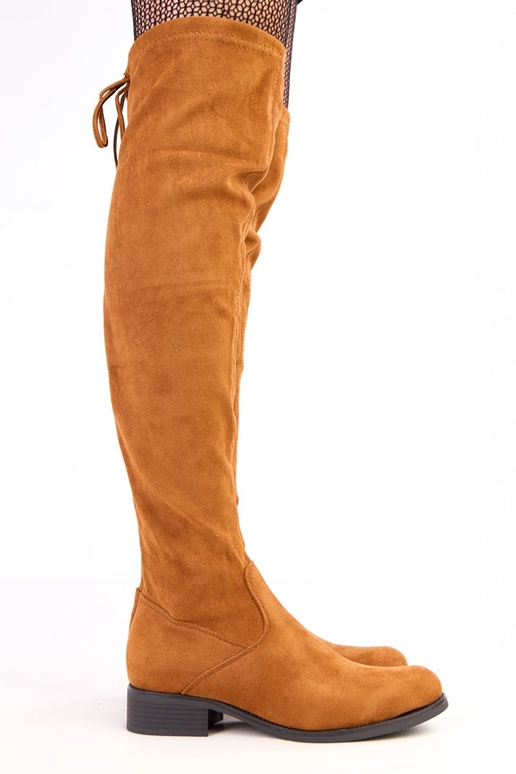 Botas altas marrones con suela plana,...