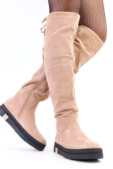 Botas color arena con plataforma, Barissa 2