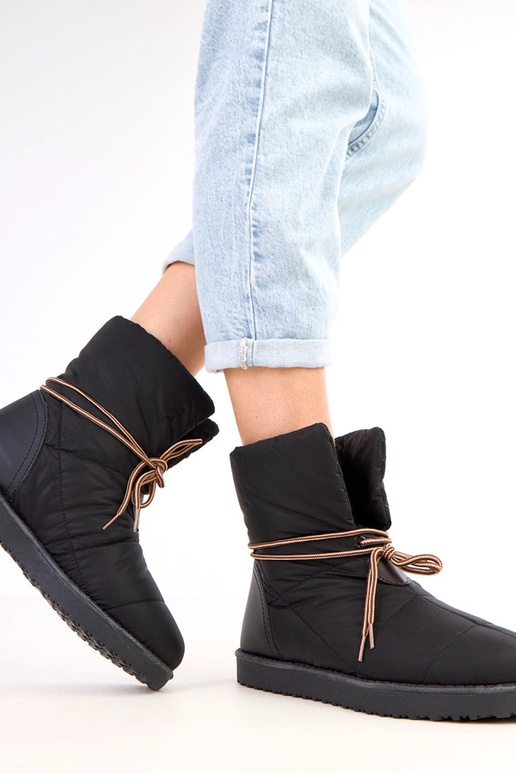 Botas de nieve negras para mujer con...