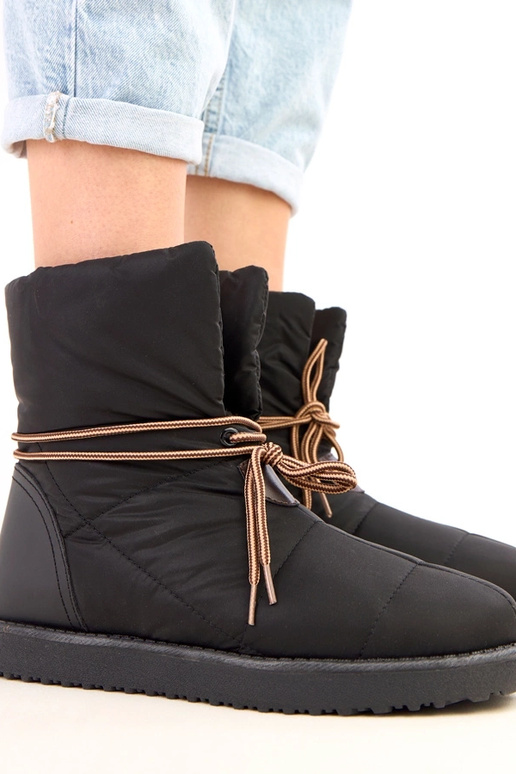 Botas de nieve negras para mujer con...