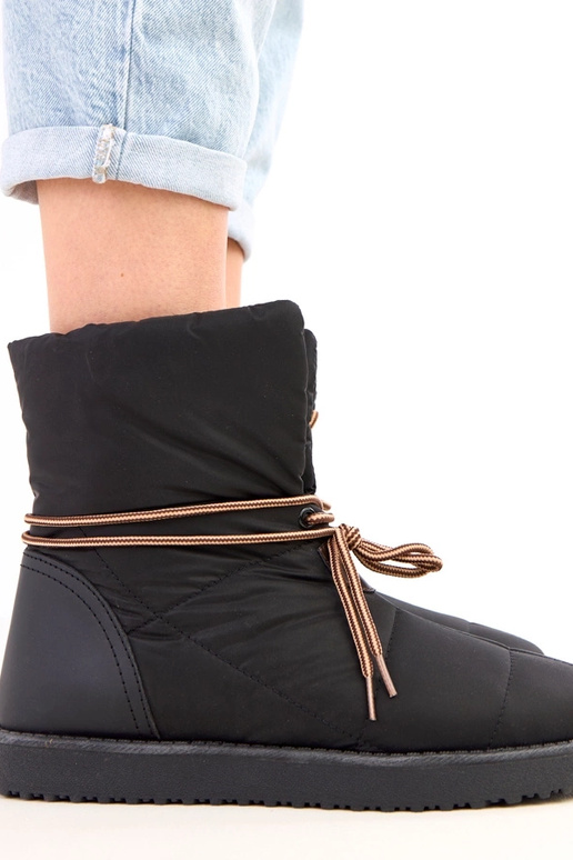 Botas de nieve negras para mujer con...