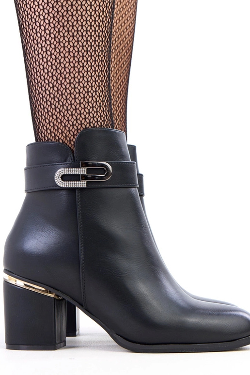 Botines negros de tacón alto con...