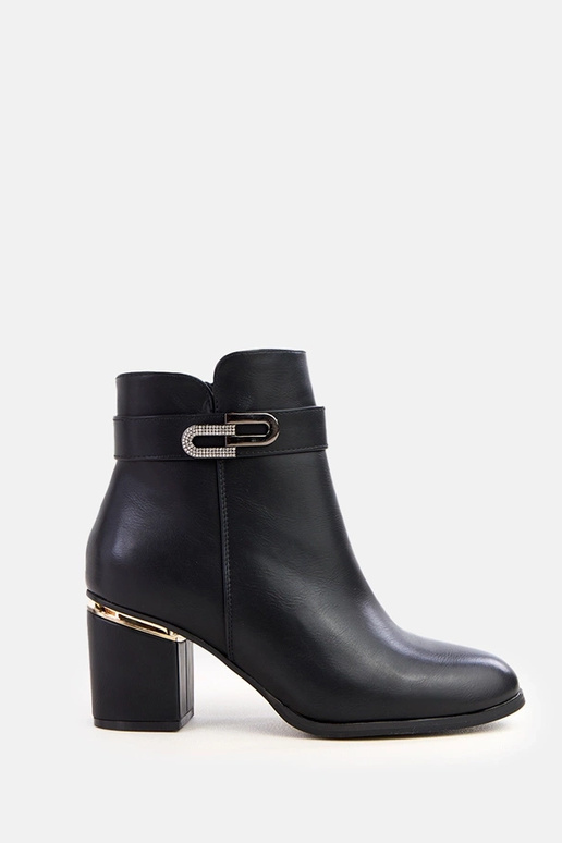 Botines negros de tacón alto con...