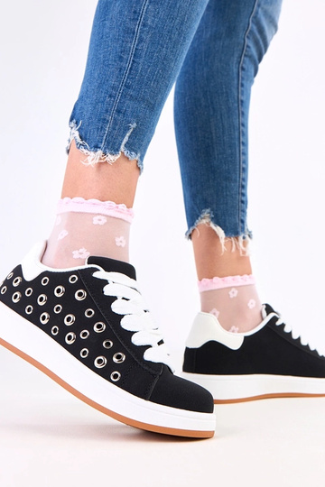 Zapatillas deportivas negras con plataforma y tachuelas Adelis 2