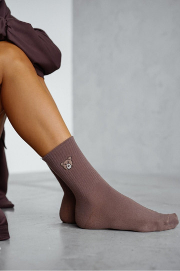 Calcetines de mujer Osito color marrón