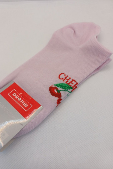 Medias rosas para mujer "CEREZAS"