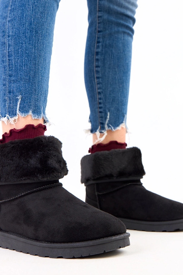 Botas de nieve negras con piel sobre plataforma Meggi 2