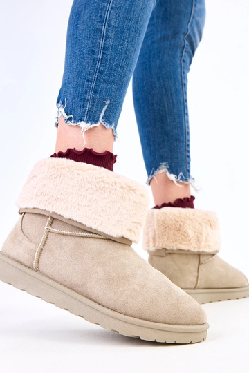 Botas de nieve verdes con piel sobre plataforma Meggi 2