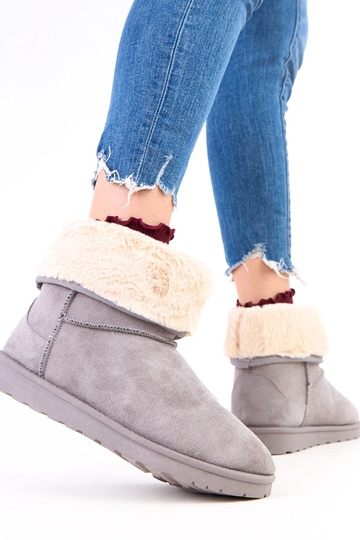 Botas de nieve grises con piel sobre plataforma Meggi 2