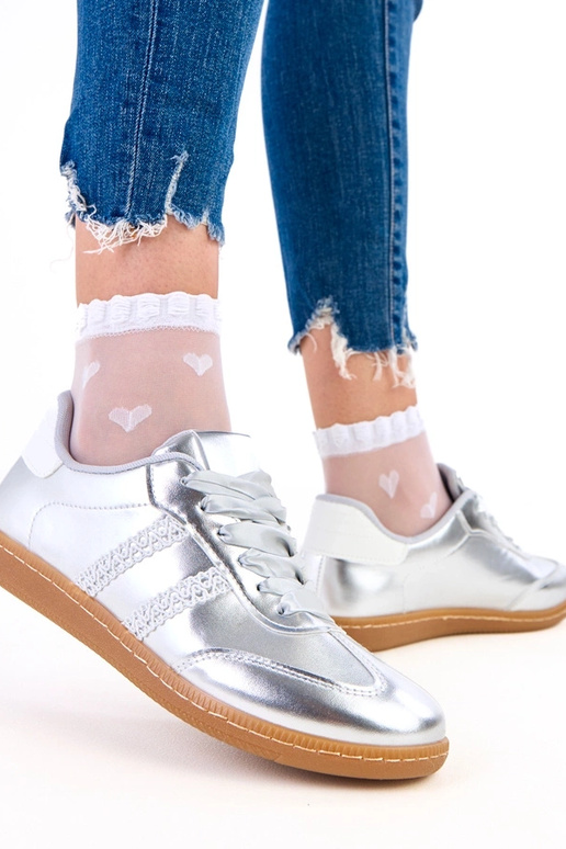 Zapatillas deportivas plateadas para...