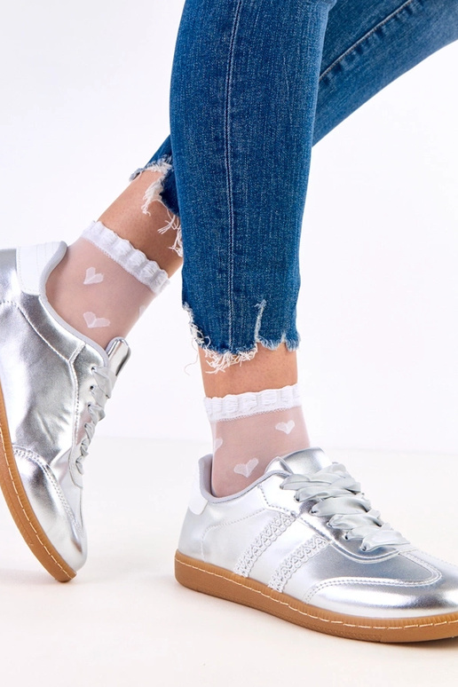 Zapatillas deportivas plateadas para...