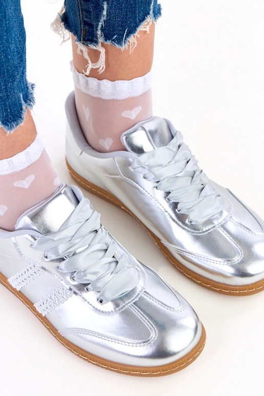 Zapatillas deportivas plateadas para...