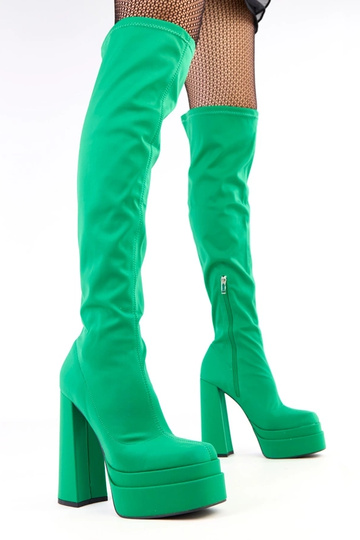 Botas largas verdes con...