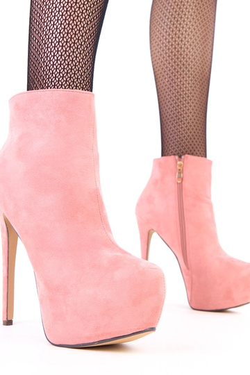 Botines rosas de ante con... 2