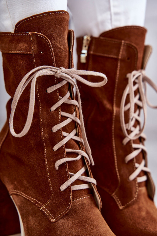 Femenino Zapatos de gamuza con una plataforma color marrón Edna