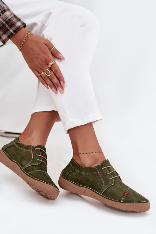 Piel zapatos FemeninoPrzeszyciami Artiker 57C2112 color verde