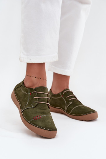 Piel zapatos FemeninoPrzeszyciami Artiker 57C2112 color verde 2