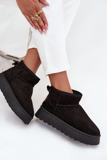 Botas de nieve Femenino con una plataforma de color negro Celyra