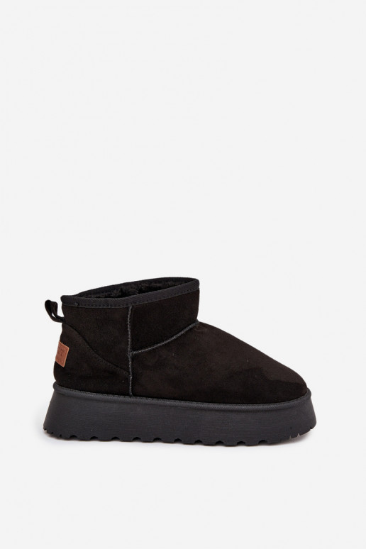 Botas de nieve Femenino con una plataforma de color negro Celyra Botas de nieve Femenino con una plataforma de color negro Celyra