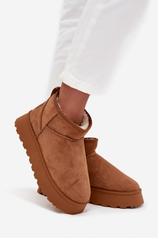 Botas de nieve Femenino con una plataforma color marrón Celyra