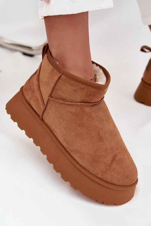 Botas de nieve Femenino con una plataforma color marrón Celyra