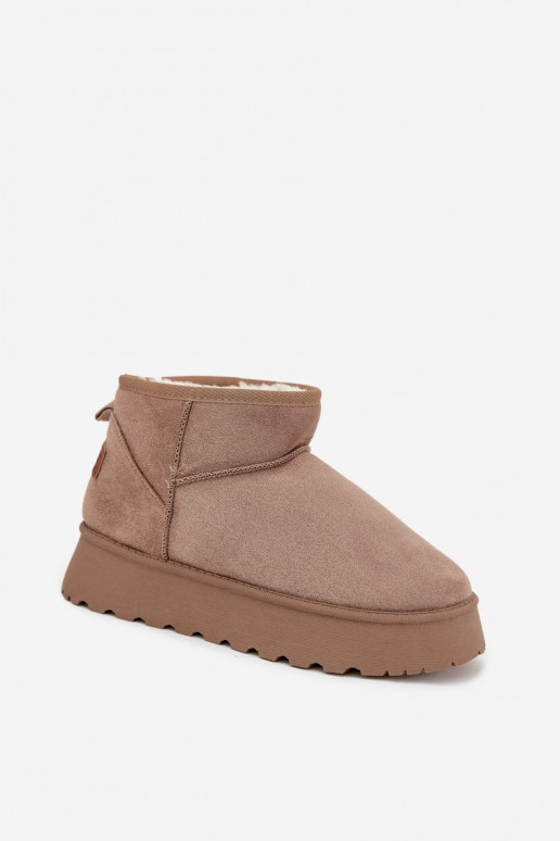 Botas de nieve Femenino con una plataforma beige Celyra Botas de nieve Femenino con una plataforma beige Celyra
