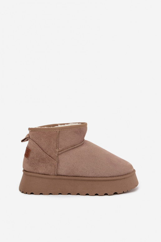 Botas de nieve Femenino con una plataforma beige Celyra Botas de nieve Femenino con una plataforma beige Celyra